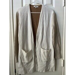 Madewell Kent Colorblock Long Cardigan Wool Alpaca Blend Pockets Granny Core XS